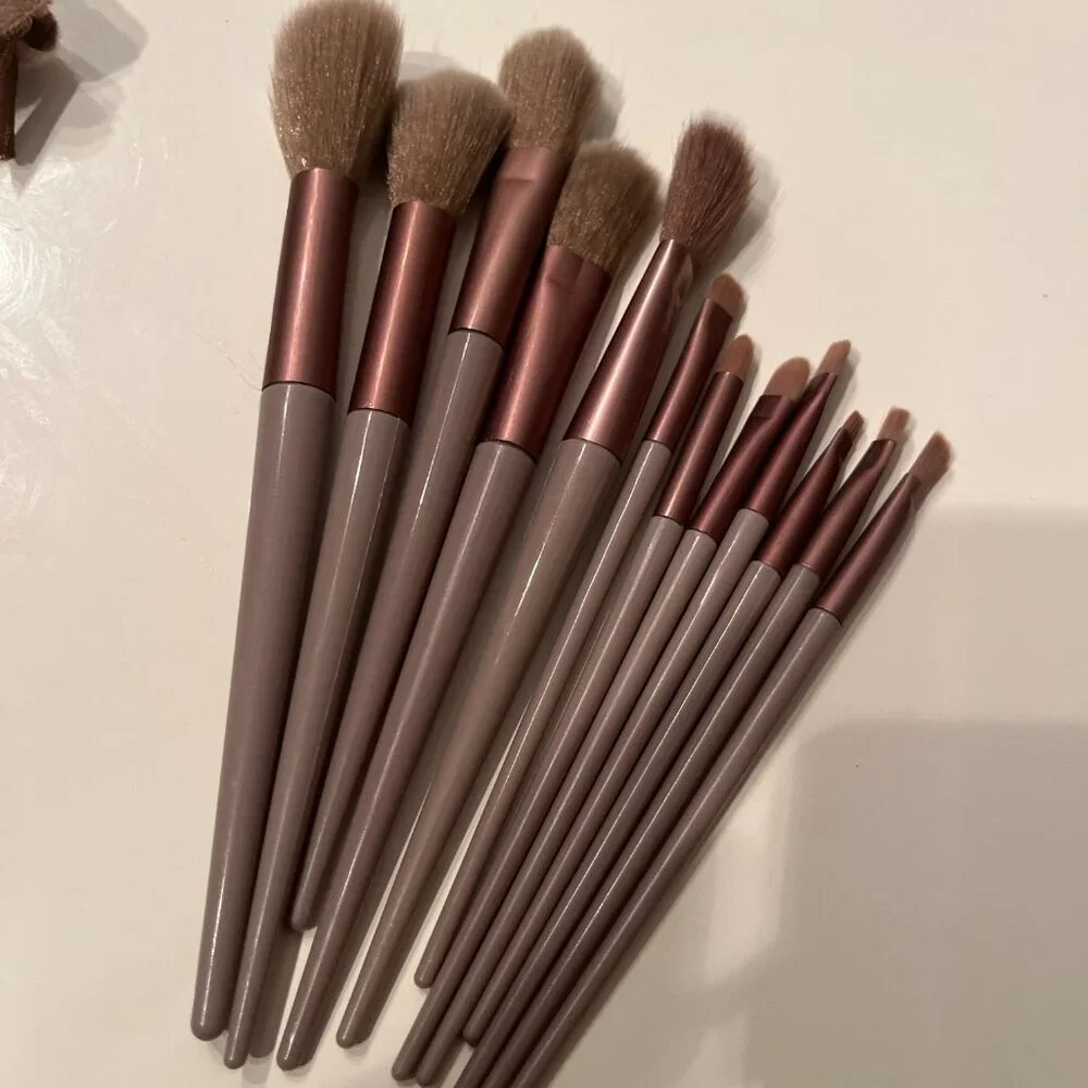 Make-Up Brushes (12) and Scalp‎ Massager (new) (w/a/x)